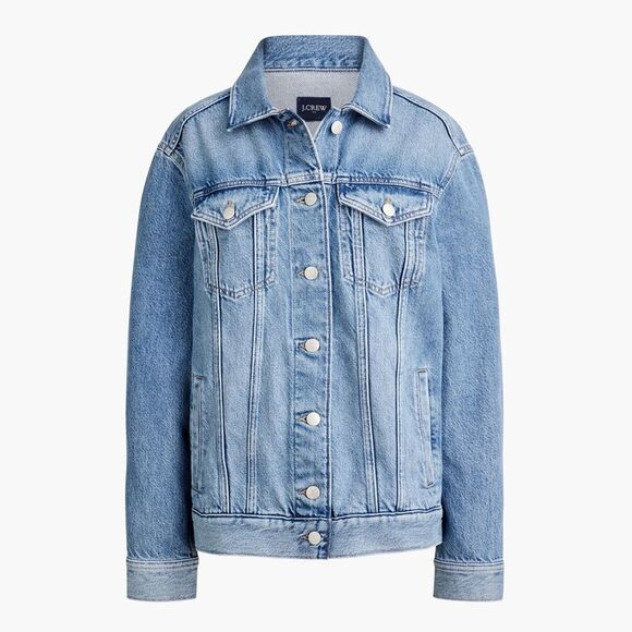 NWT J CREW Factory Relaxed denim jacket - Picture 4 of 7